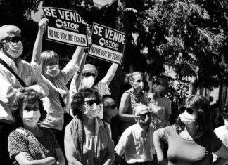 Imagen de archivo de una concentración contra las macrogranjas convocada por Pisoraca y Comarcas Vivas