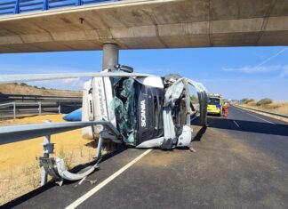 accidente camión A67 santa cruz de boedo
