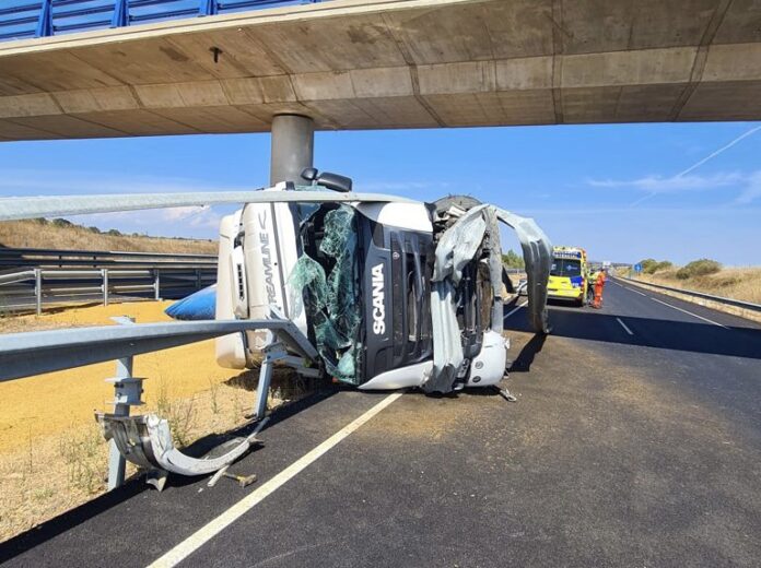 accidente camión A67 santa cruz de boedo
