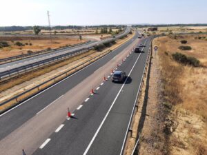 Tráfico en la27-08-2021 Fotografía del desvío existente en la A67 a la altura de Frómista. CASTILLA Y LEÓN ESPAÑA EUROPA VALLADOLID SOCIEDAD DELEGACIÓN GOBIERNO CYL.s carreteras
