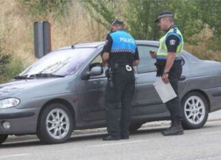 Policía local control agentes palencia