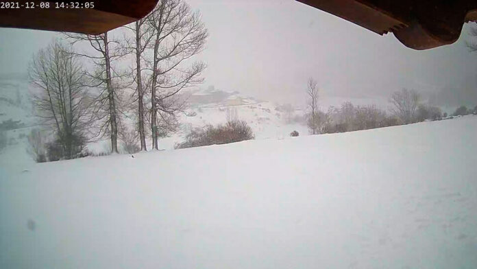 nieve en la montaña palentina imagen enviada por un lector de palencia en la red