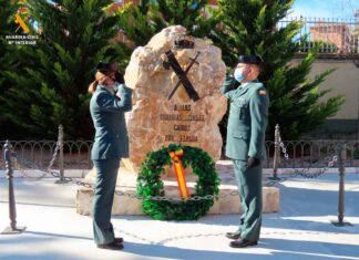 Monolito Guardia Civil de Palencia . enero 2022