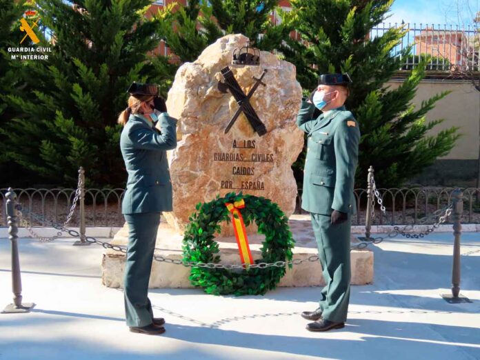 Monolito Guardia Civil de Palencia . enero 2022