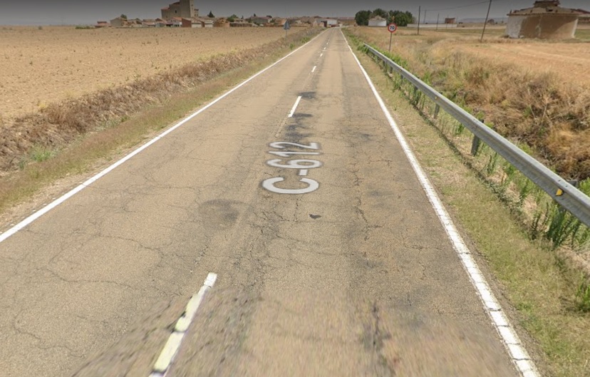 Imagen del estado de la CL-612 en las inmediaciones de Pedraza de Campos. Google Street View.