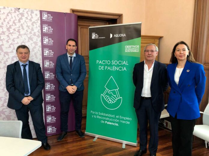 Ayuntamiento de Palencia y Aquona presentan un pacto social para crear un modelo de gestión de agua que contribuya a la recuperación económica