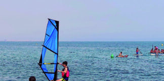 Imagen de una de las actividades del campamento marítimo de la Diputación en ediciones anteriores.