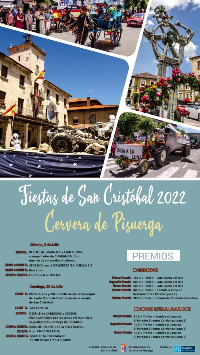 CERVERA DE PISUERGA CARTEL SAN CRISTOBAL ACTOS