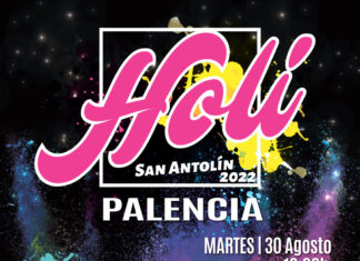 Cartel Holi Palencia. Carrera de Colores