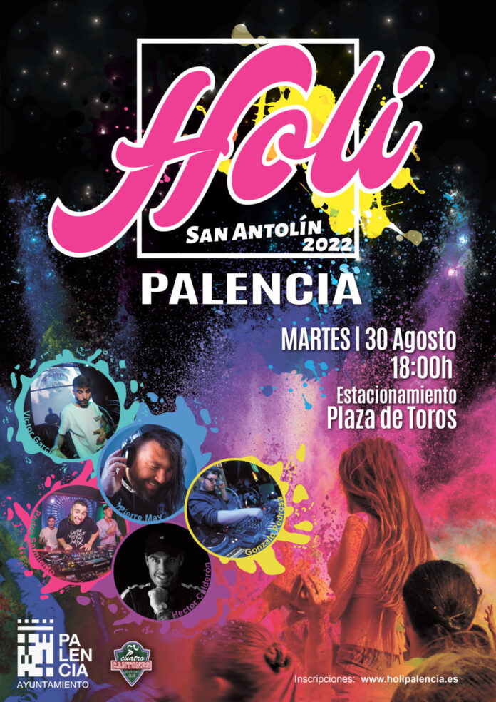 Cartel Holi Palencia. Carrera de Colores