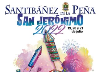 Cartel Fiestas Santibáñez de la Peña. San Jerónimo 2022