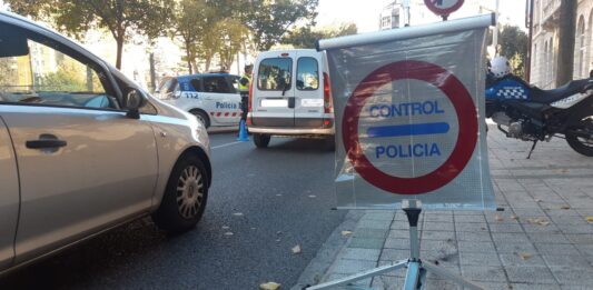 Un control de la Policía Local de Palencia.