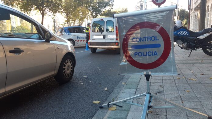 Un control de la Policía Local de Palencia.