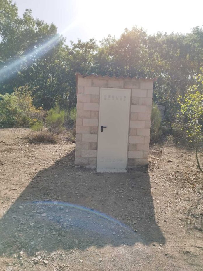 depósito de agua del Barrio Helechar, en Barruelo