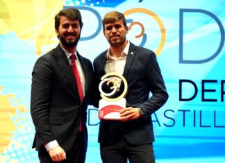 Oscar Husillos durante la gala de entrega de los premios Pódium del Deporte de Castilla y León - AGENCIA ICAL