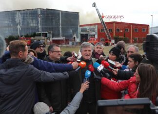 Alfonso Jiménez comparece ante los medios tras el incendio de Cascajares