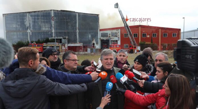 Alfonso Jiménez comparece ante los medios tras el incendio de Cascajares