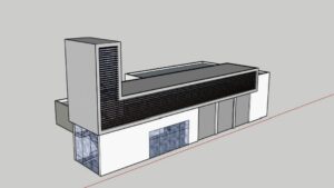 Fotomontaje del aspecto que tendrá la fachada trasera del Parque de Aguilar extraído del proyecto.