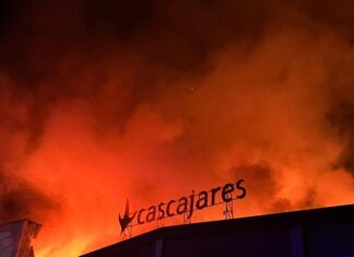 Imagen del incendio de Cascajares - Fuente: empresa Cascajares