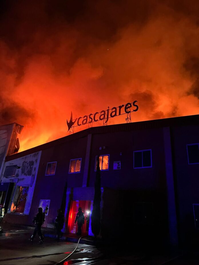 Imagen del incendio de Cascajares - Fuente: empresa Cascajares