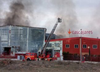 Incendio en Cascajares, Dueñas. Foto: M. Brágimo - ICAL