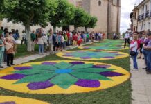 Alfombra Floral en el Corpus de Carrión de los Condes 2022 - Foto Ayuntamiento de Carrión