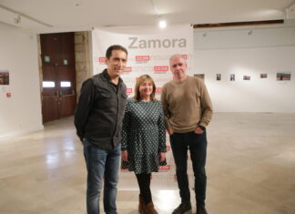 Comisiones Obreras de Zamora celebra su Asamblea de Delegados. Asisten el secretario general de CCOO, Unai Sordo; el secretario general de CCOO de Castilla y León, Vicente Andrés, y la secretaria general de CCOO de Zamora, Trinidad Acebes. / ICAL