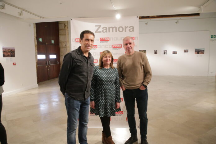 Comisiones Obreras de Zamora celebra su Asamblea de Delegados. Asisten el secretario general de CCOO, Unai Sordo; el secretario general de CCOO de Castilla y León, Vicente Andrés, y la secretaria general de CCOO de Zamora, Trinidad Acebes. / ICAL