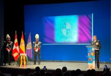 El jefe de la Policía Local de Palencia Isidoro Fernández en la festividad del Santo Ángel 2022