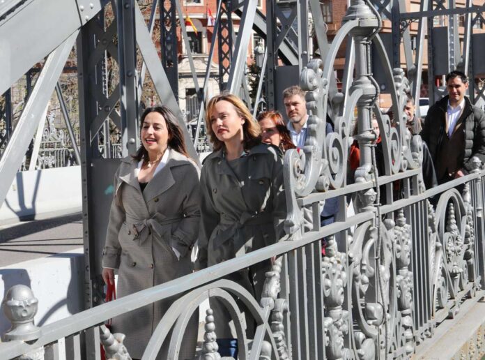 Ministra de Educación y portavoz de la Comisión Ejecutiva Fed. del PSOE, Pilar Alegría,y el secretario autonómico socialista, Luis Tudanca, participan en la presentación de la candidata a la Alcaldía de Palencia, Miriam Andrés. Brágimo ICAL 2