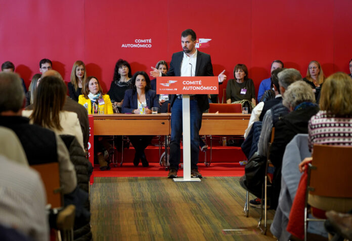 Luis Tudanca en la reunión del Comité Autonómico del PSOE de Castilla y León