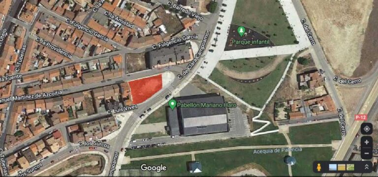 Captura Google Maps Calle Luis Vives Palencia