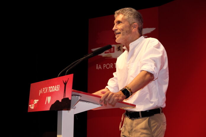 Convención municipal y provincial del PSOE de Salamanca en Ledesma con la intervención del ministro del interior Fernando Grande-Marlaska Grande Marlaska en Salamanca - Elecciones 28M - Jesús Formigo ICAL