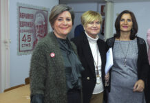 Rosa Aldea (i) y MariLuz Martínez Seijo (d) serán las cabeza de lista del PSOE de Palencia al Senado y el Congreso respectivamente. / ICAL