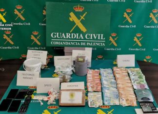 La Guardia Civil detiene a cuatro personas por delito contra la salud pública (tráfico de drogas) en Herrera de Pisuerga, Guardo e Hinojedo-Cantabria