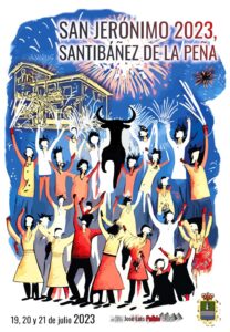 Cartel de las fiestas de Santibáñez de la Peña 2023