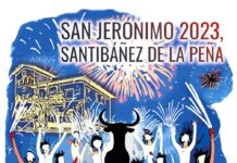 Cartel de las fiestas de Santibáñez de la Peña 2023