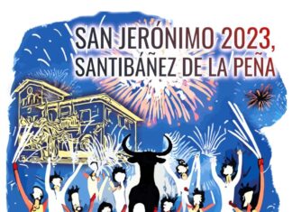 Cartel de las fiestas de Santibáñez de la Peña 2023