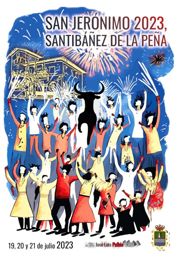 Cartel de las fiestas de Santibáñez de la Peña 2023