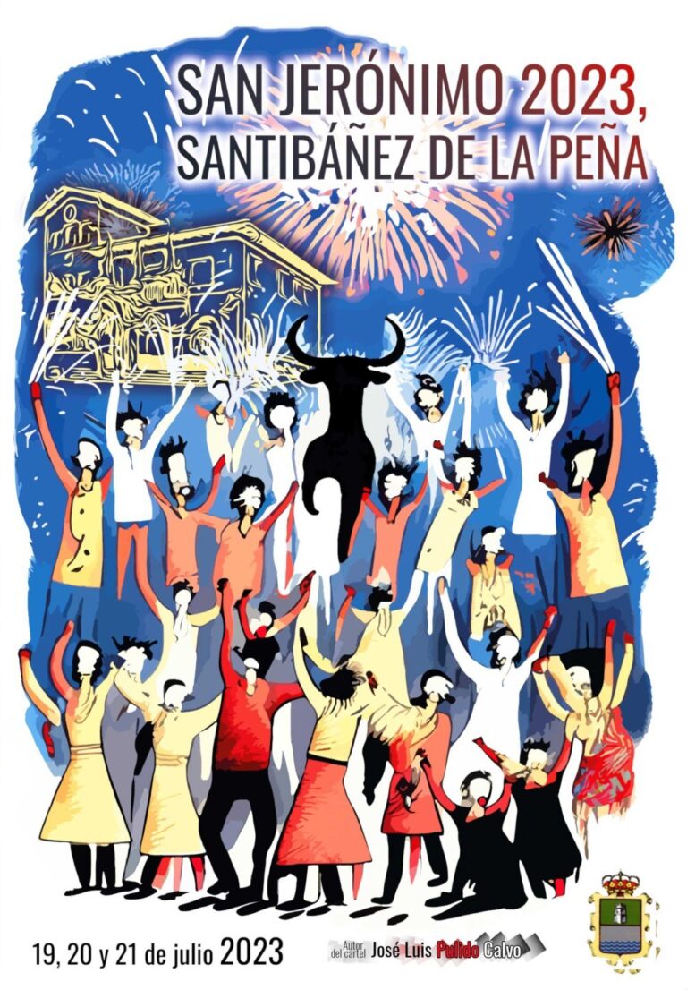 Cartel de las fiestas de Santibáñez de la Peña 2023