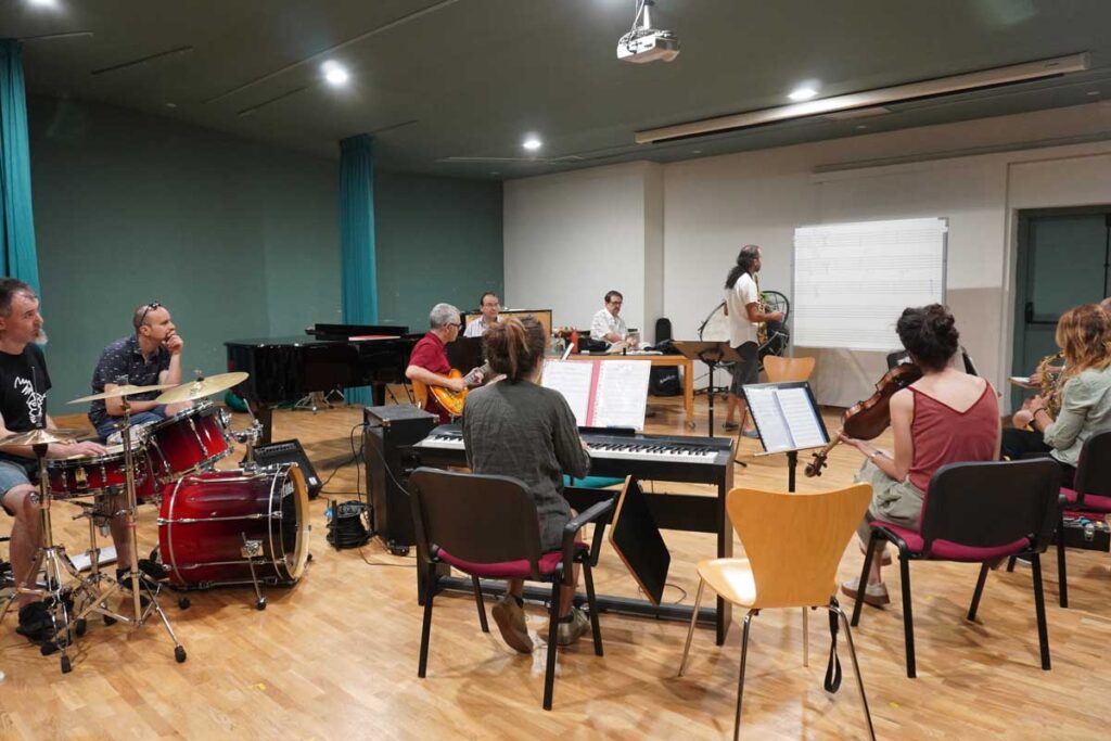 Curso de músicas creativas, improvisación y jazz IMPROWEEK en el Conservatorio de Palencia. A. Acitores