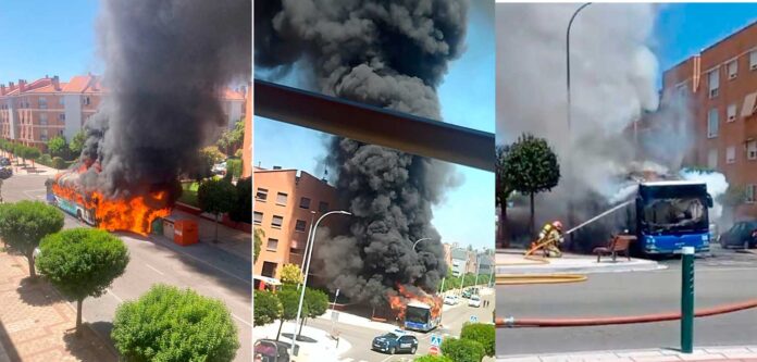 Arde un autobús de Auvasa en Covaresa, sin causar daños personales a los cuatro pasajeros que transportaba Arde un autobús de Auvasa en Covaresa, sin causar daños personales a los cuatro pasajeros que transportaba