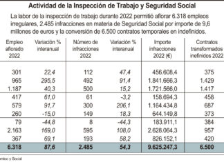 Actividad de la Inspección de Trabajo y Seguridad Social (15cmx8cm)