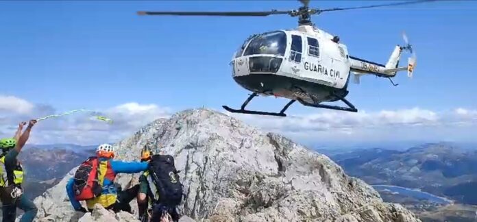 Rescate a un montañero en el pico Espigüete por parte de la Guardia Civil el 6 de agosto de 2023