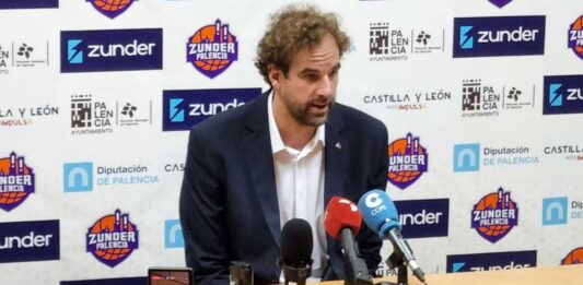 Declaraciones de Roger Grimau, entrenador del Barça Baloncesto en Palencia