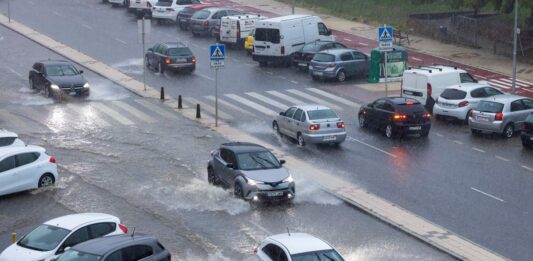 calles anegadas por la lluvia en Valladolid. Leticia Pérez - ICAL