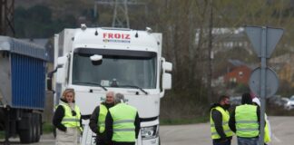 Camioneros en Ponferrada. / ICAL