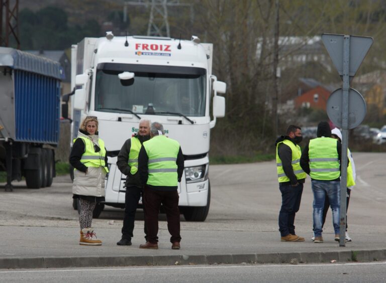 Camioneros en Ponferrada. / ICAL