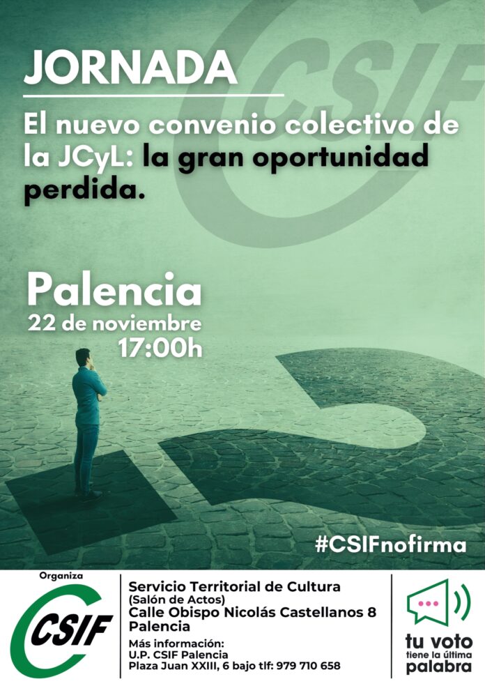 CARTEL JORNADA PALENCIA CONVENIO