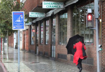 Viento y lluvia en Palencia